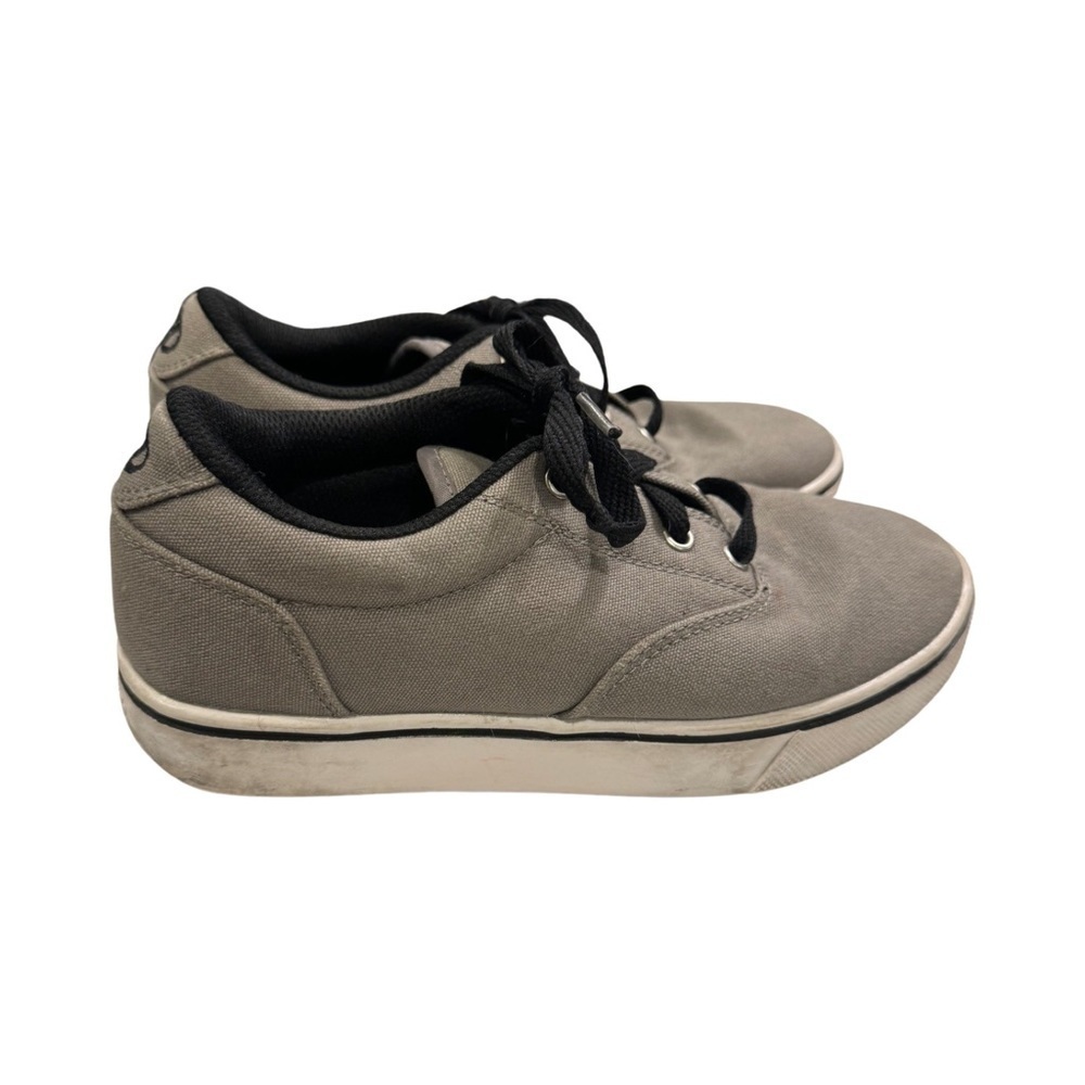 Heely's Youth Gray Canvas Launch 77015 sneakers Skates Size 5 Used Condition